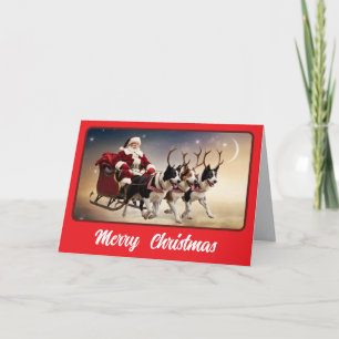 Grappige Border Collie Kerst Vakantie Kaart