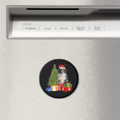 Grappige Border Collie Kerstboom Vrolijk Kerstfees Magneet (Insitu (Vaatwasser))