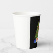 Grappige Border Collie Kerstboom Vrolijk Kerstfees Papieren Bekers (Rechts)