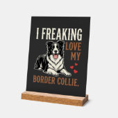 Grappige Border Collie Liefde Hond Acryl Bord (Hoek)