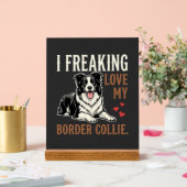 Grappige Border Collie Liefde Hond Acryl Bord (Huwelijk)