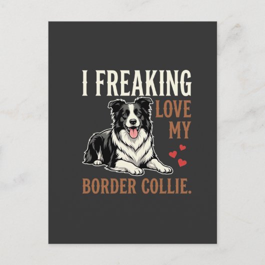 Grappige Border Collie Liefde Hond Briefkaart (Voorkant)