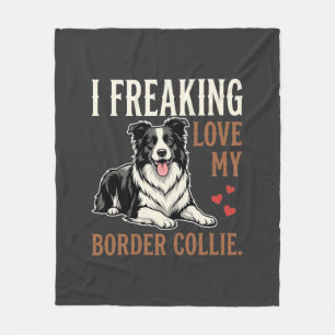 Grappige Border Collie Liefde Hond Fleece Deken