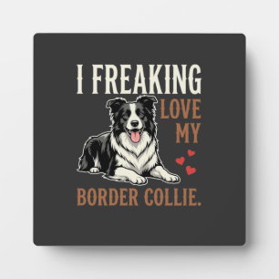 Grappige Border Collie Liefde Hond Fotoplaat