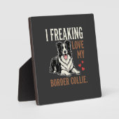 Grappige Border Collie Liefde Hond Fotoplaat (Voorkant)