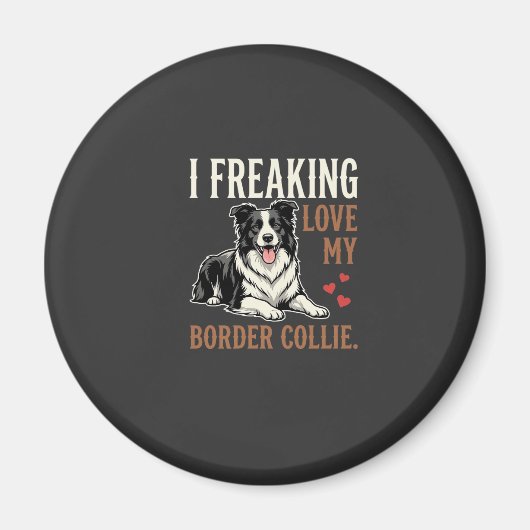Grappige Border Collie Liefde Hond Magneet (Voorkant)