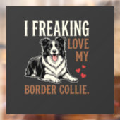 Grappige Border Collie Liefde Hond Raamsticker (Vel 2)