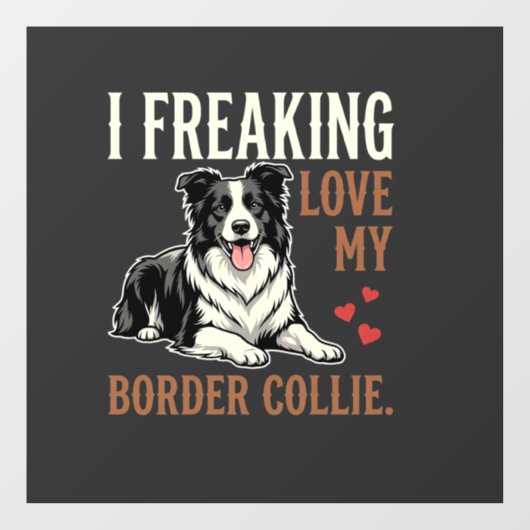 Grappige Border Collie Liefde Hond Raamsticker (Vel)