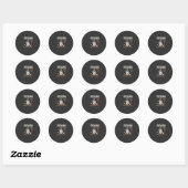 Grappige Border Collie Liefde Hond Ronde Sticker (Vel)