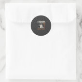 Grappige Border Collie Liefde Hond Ronde Sticker (Tas)