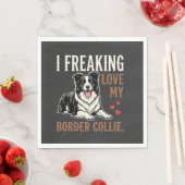 Grappige Border Collie Liefde Hond Servet (Insitu)