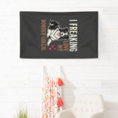 Grappige Border Collie Liefde Hond Spandoek (Insitu)