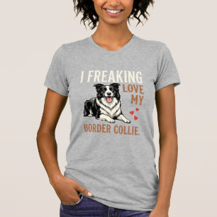 Grappige Border Collie Liefde Hond T-shirt