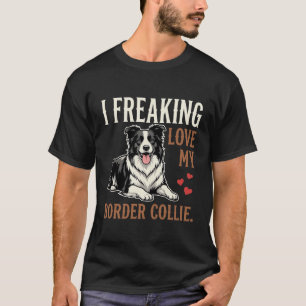 Grappige Border Collie Liefde Hond T-shirt