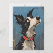 Grappige Border Collie Sheepdog Hond Feestdagenkaart (Voorkant)