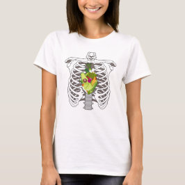 Grappige borst X-Ray Vegan hart T-shirt