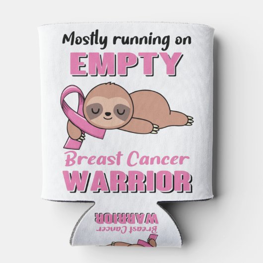Grappige borstkanker bewustzijnscadeaus blikjeskoeler (Achterkant)