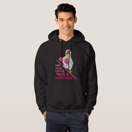 Grappige borstkanker krijger overlevende meisje vr hoodie (Voorkant volledig)