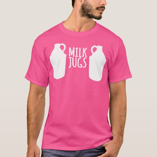 Grappige Borstvoeding Melk Kruiken Ondersteuning T-shirt (Voorkant)