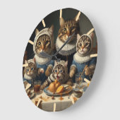 Grappige bos katten muur klok (Hoek)