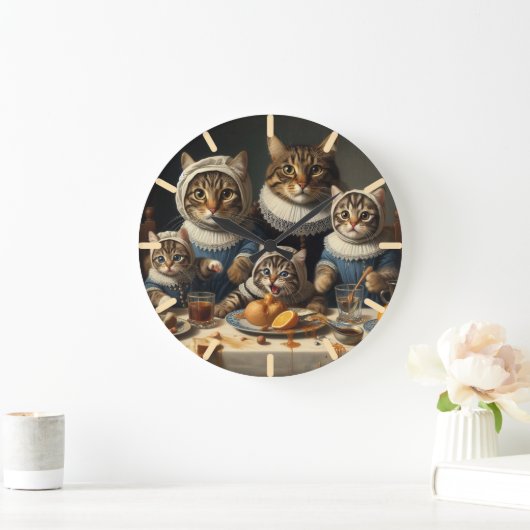 Grappige bos katten muur klok (Huis)