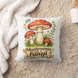 Grappige bos paddenstoelen cadeau voor paddenstoel kussen