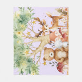 Grappige bosdieren Kinder Fleece Deken (Voorkant)