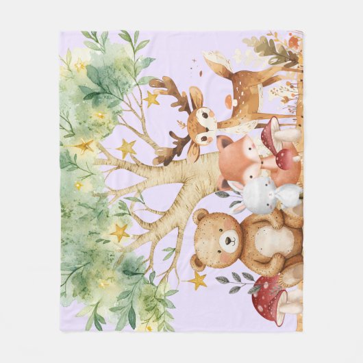 Grappige bosdieren Kinder Fleece Deken (Voorkant)