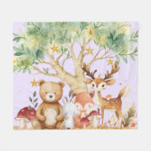 Grappige bosdieren Kinder Fleece Deken (Voorkant (Horizontaal))