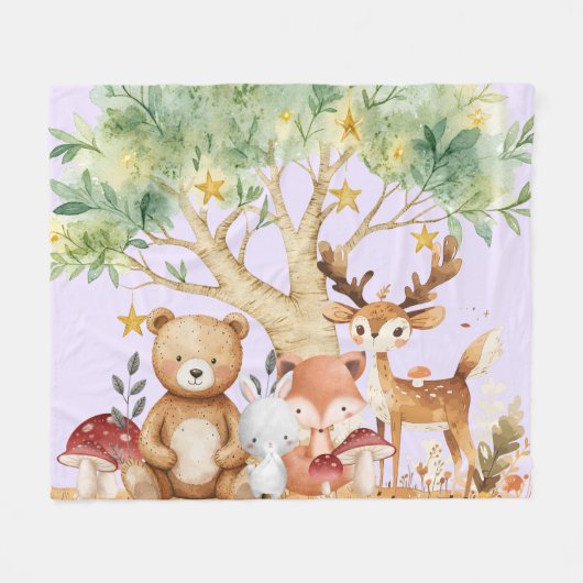 Grappige bosdieren Kinder Fleece Deken (Voorkant (Horizontaal))