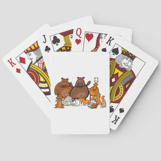 Grappige bosdieren pokerkaarten (Achterkant)