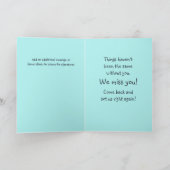 Grappige bosdieren stapelen missen je beterschap kaart (Binnen)