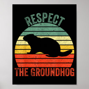 Grappige bosmarmot respecteer de grondmarmot poster