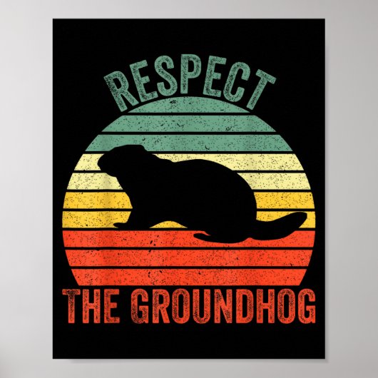 Grappige bosmarmot respecteer de grondmarmot poster (Voorkant)