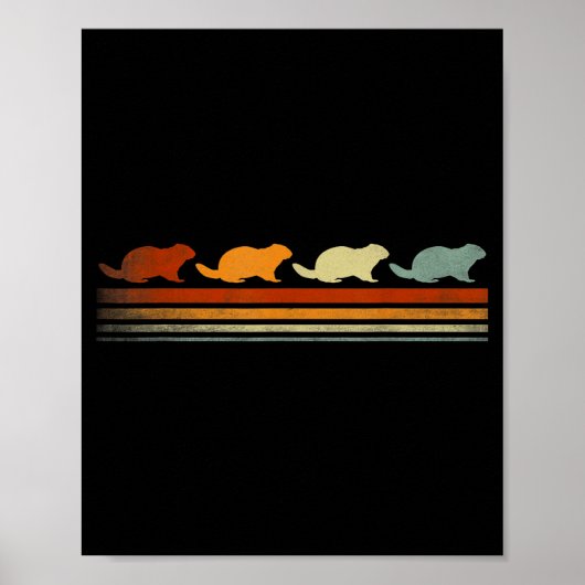 Grappige Bosmarmot Retro Bosmarmot Grappige Bosmar Poster (Voorkant)