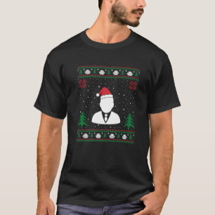 Grappige Boss Santa Hat Lelijke Kersttrui Premium T-shirt