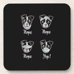 Grappige Boston Terrier Gift Mond Neusmasker Honde Bier Onderzetter