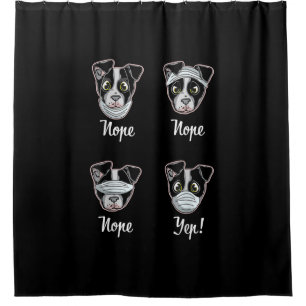 Grappige Boston Terrier Gift Mond Neusmasker Honde Douchegordijn