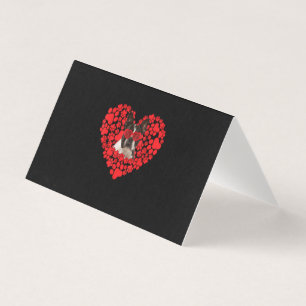 Grappige Boston Terrier Hond Poot Hart Valentijnsd Kaart