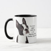 Grappige Boston Terrier Leuke Hond Quote Pet Luist Mok (Links)