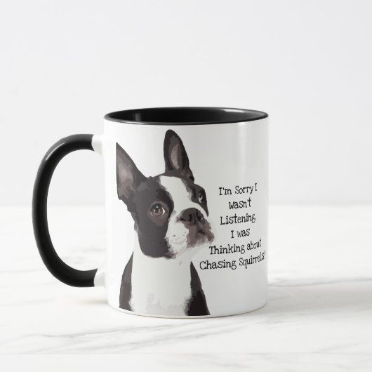 Grappige Boston Terrier Leuke Hond Quote Pet Luist Mok (Links)