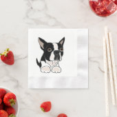 Grappige Boston Terrier Puppy Dog Art Servetten (Insitu)