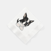 Grappige Boston Terrier Puppy Dog Art Servetten (Hoek)