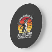 Grappige Boston Terrier Retro Hond Attitude Grote Klok (Hoek)