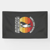 Grappige Boston Terrier Retro Hond Attitude Spandoek (Horizontaal)