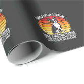 Grappige Boston Terrier Retro Honden Attitude Cadeaupapier (Rol Hoek)