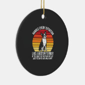Grappige Boston Terrier Retro Honden Attitude Keramisch Ornament (Rechts)
