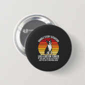 Grappige Boston Terrier Retro Honden Attitude Ronde Button 5,7 Cm (Voorkant /achterkant)