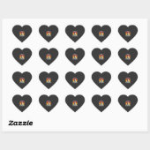 Grappige Boston Terrier Retro Hondenhouding Hart Sticker (Vel)