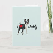 Grappige Boston Terrier van Pet Dog Butt Fathers D Bedankkaart (Voorkant)